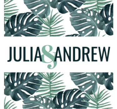 Tropical Leaf Pattern wedding coasters - TenStickers
