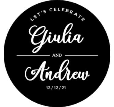 Wedding coasters personalized celebration names - TenStickers