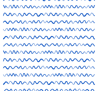 Coasters wavy blue lines pattern - TenStickers
