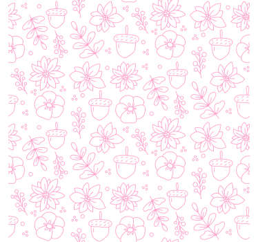 Floral line art pattern coasters - TenStickers