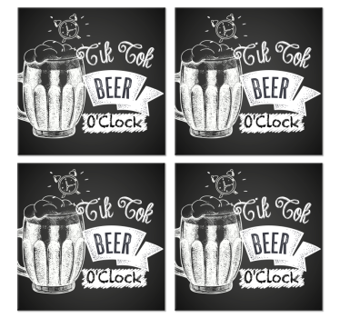 Tik tok quote beer coasters - TenStickers