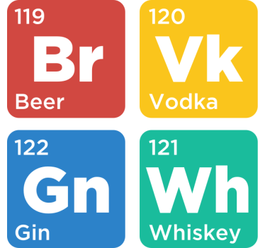 Beer mats beverage element coasters - TenStickers