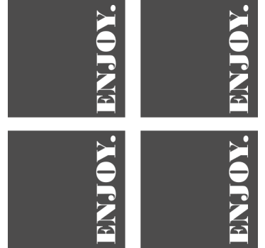 Dark gray textured beer mats enjoy - TenStickers