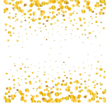 Yellow circular pattern coasters - TenStickers