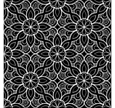 Coasters with intricate floral design - TenStickers