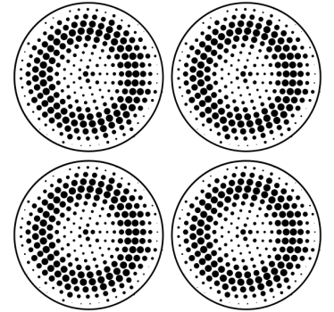 Dotted pattern coasters coasters - TenStickers