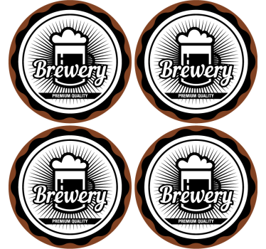 Beer mats brewery premium quality emblem - TenStickers