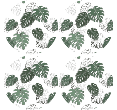 Leaf print motif coasters - TenStickers