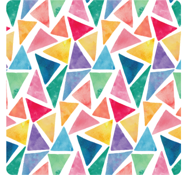 Coasters with colorful triangular pattern - TenStickers