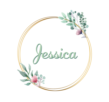 Personalised coasters with floral name design - TenStickers
