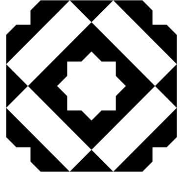 Geometric black pattern coasters - TenStickers