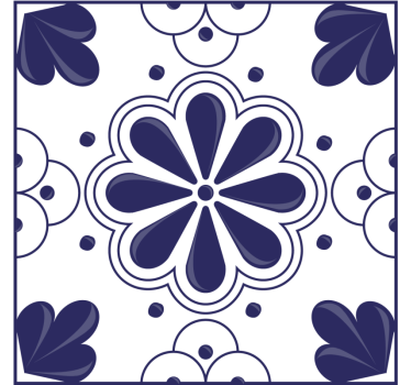 Floral shape pattern coasters - TenStickers