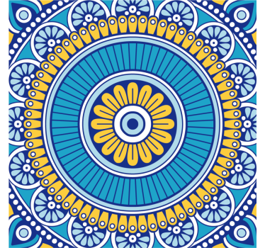 Coasters with geometric floral design - TenStickers