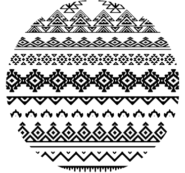 Geometric black patterns coasters - TenStickers