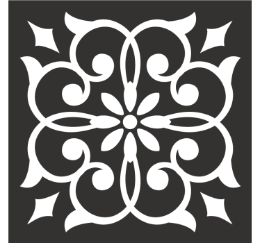Coasters with intricate botanical design - TenStickers