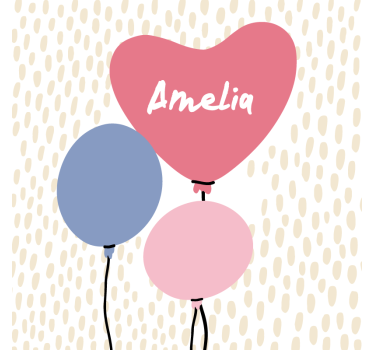 Wedding coasters heart shaped balloon trio - TenStickers