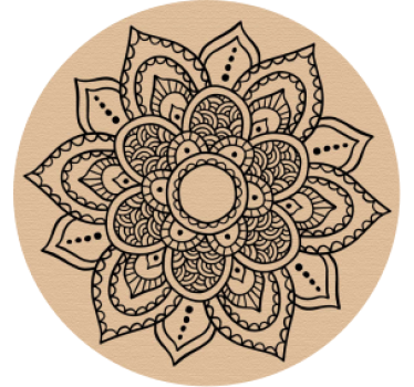 Coasters with detailed floral design - TenStickers