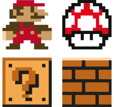Super Mario themes geeky coasters - TenStickers