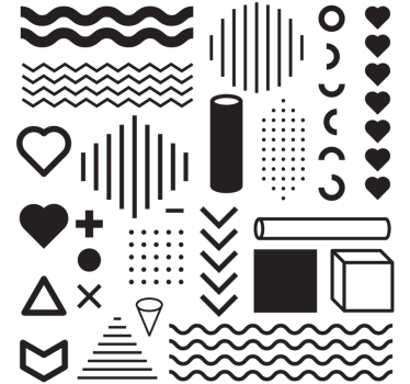 Geometric shape exploration coasters - TenStickers