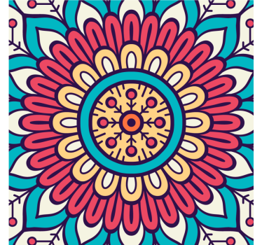 Coasters with circular floral design - TenStickers