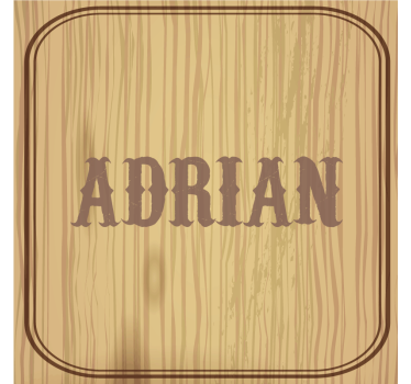 Personalised coasters with wood grain design - TenStickers