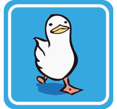 Walking Cartoon Duck geek coasters - TenStickers