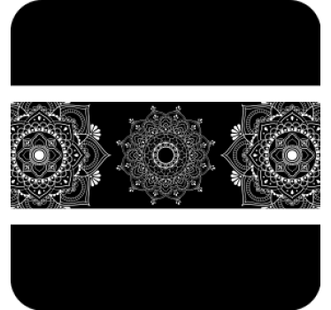 Coasters with intricate mandala design - TenStickers