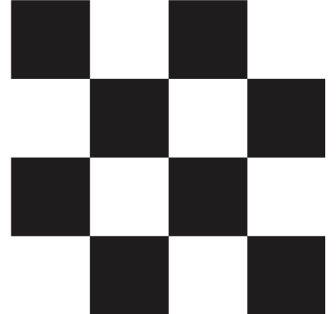 Coasters with checkerboard pattern surface - TenStickers