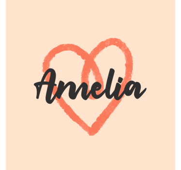 Personalisable coasters with heart shape design - TenStickers