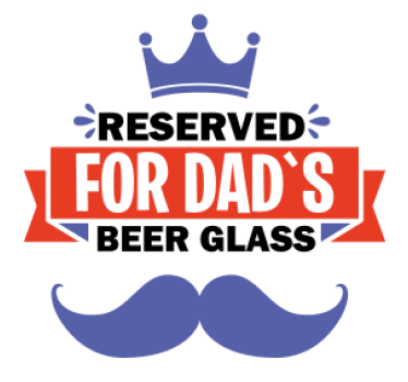Reserved  for dad's beer glass beer coasters - TenStickers