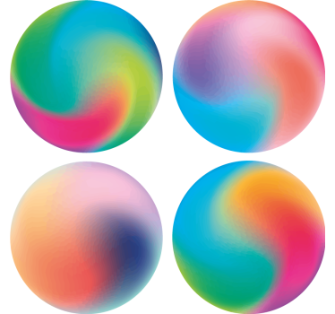 Coasters with vibrant swirling designs - TenStickers