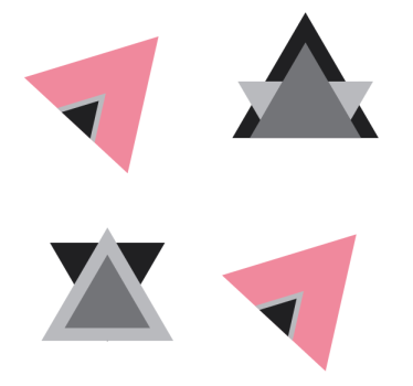 Geometric shape layers coasters - TenStickers