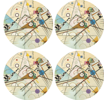 Coasters with geometric circular design - TenStickers