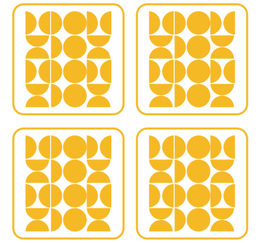 Geometric shape motifs coasters - TenStickers