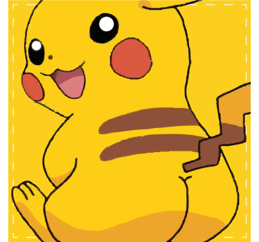 Yellow Pokemon tail geeky coasters - TenStickers