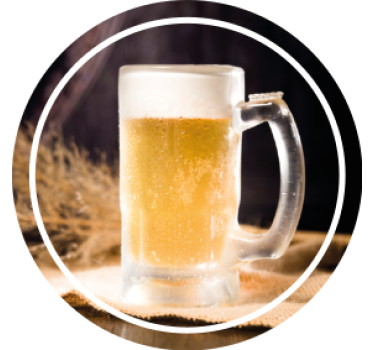 Beer mats chilled mug with foam - TenStickers