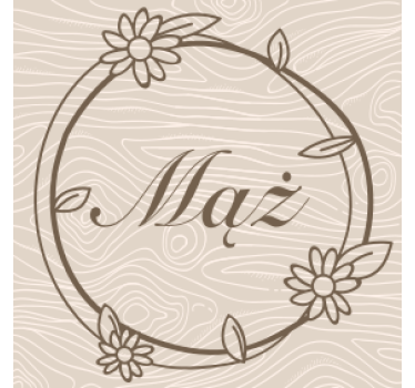 Personalisable coasters floral frame monogram - TenStickers