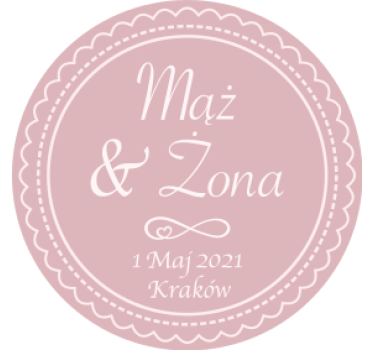 Wedding coasters elegant pink circular design - TenStickers