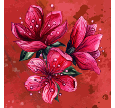 Beer mats vibrant floral arrangement - TenStickers