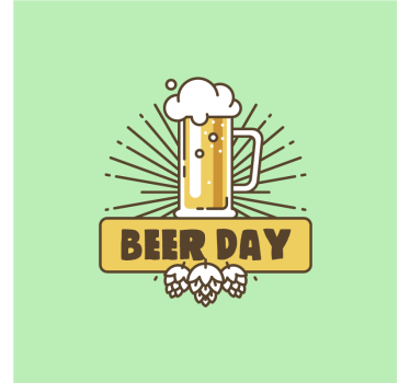 Beer mats beer mug celebration - TenStickers