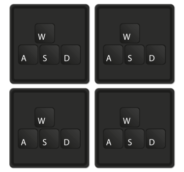 Keyboard buttons mono-colour geeky coasters - TenStickers