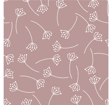 Floral line art motif coasters - TenStickers