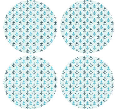 Coasters anchor pattern design - TenStickers