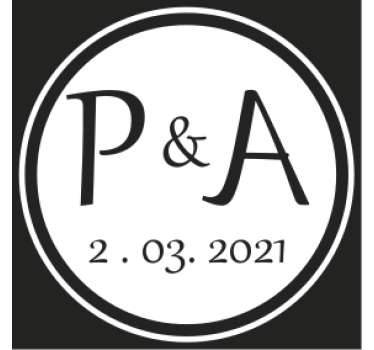 Personalised coasters with monogram initials pairing - TenStickers
