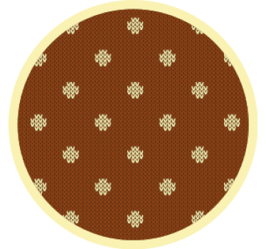 Coasters with textured brown polka dots - TenStickers