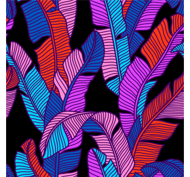 Vibrant leaf patterns coasters - TenStickers