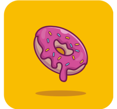Beer mats pink iced pastry - TenStickers