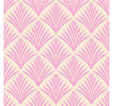 Coasters in pale pink leaf pattern - TenStickers