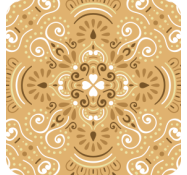 Coasters with intricate swirl design - TenStickers