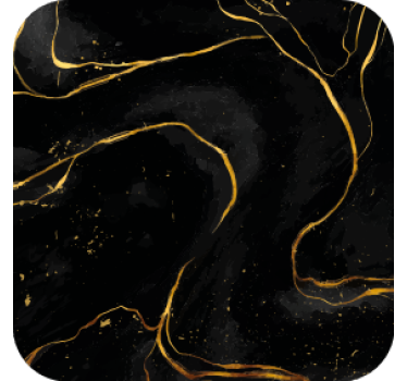 Black and gold swirl coasters - TenStickers